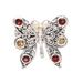 Pretty Butterfly in Red,'Garnet and Citrine Cocktail Ring'