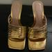 Zara Shoes | Gold Zara Heels | Color: Gold | Size: 7