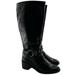 Coach Shoes | Coach Carolina Black Leather Extended Wide Calf Tall Boot Size 8.5 | Color: Black | Size: 8.5