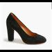 J. Crew Shoes | J. Crew Black Suede Chunky Heels Sz 6.5 | Color: Black | Size: 6.5