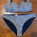 American Eagle Outfitters Swim | American Eagle Bikini Blue Pink Nwt Small Too Large Bottom. | Color: Blue/Pink | Size: Small/Large