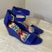 American Eagle Outfitters Shoes | American Eagle Outfitters Blue Wedges Sandals *7 | Color: Blue | Size: 7