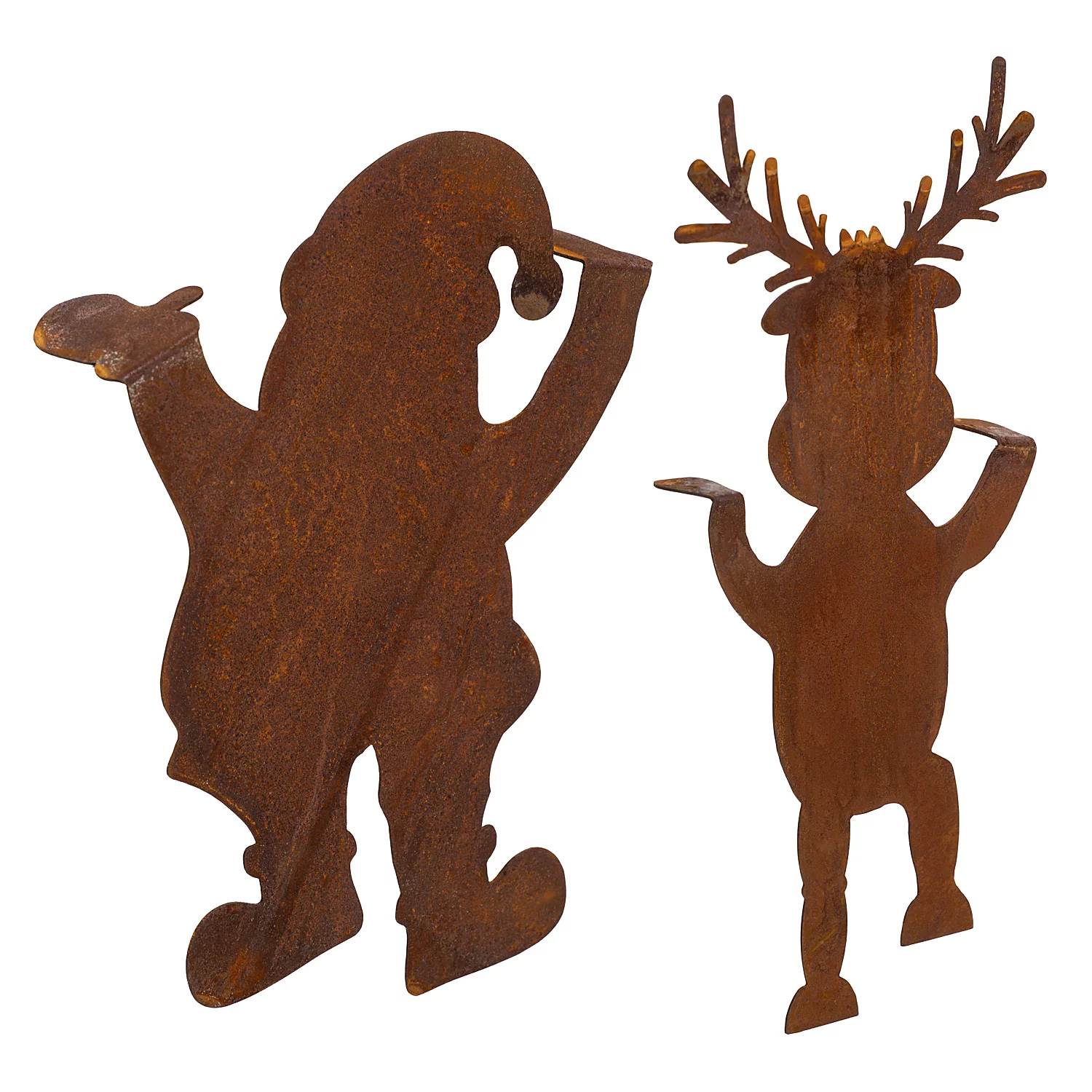 Rost-Kantenkletterer Weihnachten aus Metall, 2 Stück Image