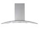 90cm Island Cooker Hood Kitchen Chimney Extractor Fan, Curved Glass In Brushed Stainless Steel, Ceiling Mounted - SIA ICH90SS