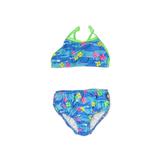 Two Piece Swimsuit: Blue Tropical Sporting & Activewear - Size 18 Month