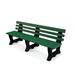 Frog Furnishings Adams Brooklyn Recycled Plastic Park Outdoor Bench Plastic in Green | 28 H x 72 W in | Wayfair PB6GREBROOK08