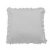 One Allium Way® Dighton Washed Linen Ruffled Romantic Farmhouse 27x27 inch Euro Sham Linen Blend in Gray | 27 H x 27 W x 0.1 D in | Wayfair