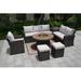 Primestok Lazaro 5 Piece Sofa Seating Group w/ Cushions Synthetic Wicker/All - Weather Wicker/Wicker/Rattan in White/Brown | Outdoor Furniture | Wayfair