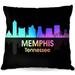 East Urban Home Couch City V Austin Texas Throw Pillow Polyester/Polyfill blend in Black | 16 H x 16 W in | Wayfair