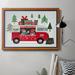 The Holiday Aisle® Santa's Foodtruck Collection A - Picture Frame Painting on Canvas Canvas, in Green/Red | 20" H x 16" W x 2.5" D | Wayfair