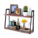 17 Stories Wall Mounted 2-Tier Floating Shelves, Rustic Wood in Brown | 15.75 H x 23.6 W x 5.9 D in | Wayfair 3FE94B4BC6A9446B97FA21CBAF9C1B0D