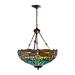 Bloomsbury Market Anacapa Dragonfly Inverted Tiffany Hanging Fixture Pendant in Brown | 27 H x 22.5 W x 22.5 D in | Wayfair