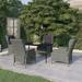 Red Barrel Studio® Outdoor Table & Chair Set for Garden Glass/Wicker/Rattan in Gray | 29.1 H x 55.1 W in | Wayfair 8C7EEE0409264CDCA6F69E81B9CEC2C9