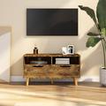 Corrigan Studio® TV Stand TV Console Sideboard TV Unit Home Media Unit Engineered Wood in Brown | 19.1 H x 35.4 W x 15.7 D in | Wayfair