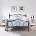 Lark Manor™ Alsa 3-Piece Bedroom Set Bed Frame & Nightstands Wood & Metal/Metal in White | 38 H x 60 W x 80 D in | Wayfair