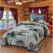 Loon Peak® Timberland Bear Patchwork Boho Forest Nature Theme Country Cabin Lodge Decorative Quilt Bedding Set /Polyfill/Microfiber | Wayfair