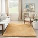 Yellow 87 x 63 x 1.73 in Area Rug - Eider & Ivory™ Lush Shag Modern Gold Rug Polyester | 87 H x 63 W x 1.73 D in | Wayfair