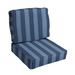 Beachcrest Home™ Lenoir 2 Piece Indoor/Outdoor Seat/Back Cushion Set Polyester in Blue | 5 H x 23 W x 25 D in | Wayfair