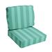 Longshore Tides Indoor/Outdoor Seat/Back Cushion Polyester in Gray/Green/Blue | 5 H x 27 W x 27 D in | Wayfair 33E1F4780BF7485C9603AEA0E65B0617