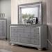 Rosdorf Park Jalayah 10 Drawer 66" W Combo Dresser w/ Mirror Wood in Brown/Gray | 41 H x 66 W x 17.5 D in | Wayfair