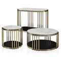Willa Arlo™ Interiors Thomaston Metal 3-Piece Coffee Table Set Glass/Metal in Black/Brown/Gray | Wayfair E61CB773CF734AFFA10A5356E030C2BE