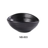 YancoMelamine Yanco NB-803 Noble Black Sauce Dish Porcelain China/Ceramic in Black/Gray | Wayfair