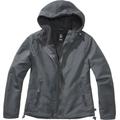 Brandit Windbreaker Frontzip Ladies Jacket, black-grey, Size M for Women