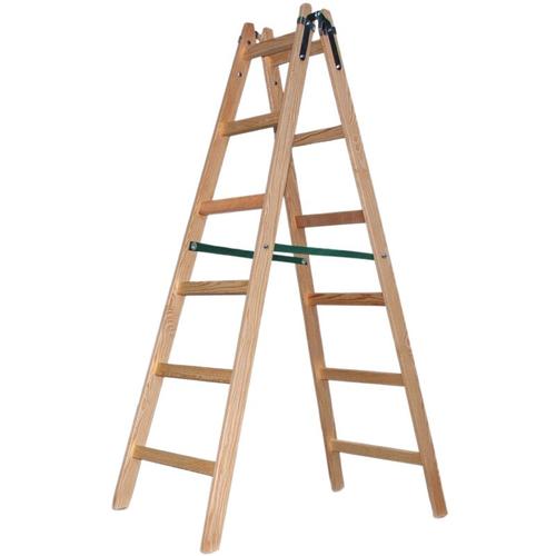 Holzleiter Trittleiter 2 x 6 Stufen Malerleiter Stehleiter Klappleiter Leiter