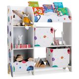 Costway Kids Toy and Book Organizer Children Wooden Storage Cabinet w/ - See Details