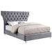 Best Master Furniture Mary Velvet Tufted Upholstered Bed with Acrylic Feet