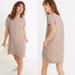 Madewell Dresses | Madewell Stripe-Play Button-Back Tee Shiftless Linen Blend Dress | Color: Brown/White | Size: Xxs