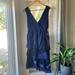 Anthropologie Dresses | Anthropologie Rio Rao Ruffle Navy Blue Dress Small | Color: Blue | Size: S