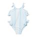Jessica Simpson Swim | 18m | Baby Girl Jessica Simpson Blue Striped Ruffle Swimsuit | Color: Blue | Size: 18mb
