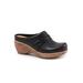 Extra Wide Width Women's Mackay Clog by SoftWalk in Black (Size 10 1/2 WW)