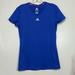 Adidas Tops | Adidas Climalite V-Neck Athletic T-Shirt Sz S | Color: Blue | Size: S