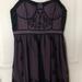 American Eagle Outfitters Dresses | American Eagle Plum/Purple Colored Dress With Sheer Black Overlay. | Color: Purple | Size: Xsj