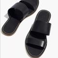 Madewell Shoes | Madewell Double Strap Boho Casual Minimalist Black Sandals | Color: Black | Size: 9.5