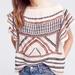 Anthropologie Tops | Anthropologie Love Sam Embroidered Top | Color: Blue/Cream | Size: M
