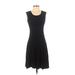 Chelsea & Theodore Casual Dress - A-Line Scoop Neck Sleeveless: Black Print Dresses - Women's Size X-Small