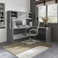 The Twillery Co.® Ringold Office 72W L Shaped Computer Desk w/ Hutch in White | 65.67 H x 71.97 W x 68.54 D in | Wayfair