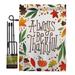 Breeze Decor Always Be Thankful Harvest & Autumn Impressions 2-Sided Polyester 18.5 x 13 in. Flag Set in Gray | 18.5 H x 13 W in | Wayfair