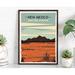 Foundry Select New Mexico Retro Style State Travel Poster, Vintage Unframed Print, Home & Office Wall Art Paper | 18 H x 12 W in | Wayfair