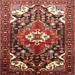 Brown/Green 48 x 48 x 0.08 in Area Rug - Bungalow Rose 100% Machine Washable Traditional 317 Area Rug /Chenille | 48 H x 48 W x 0.08 D in | Wayfair