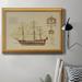 Longshore Tides Antique Ship Plan VIII Premium Framed Canvas- Ready To Hang Canvas, Solid Wood in Black/Blue/Green | 20 H x 16 W x 2.5 D in | Wayfair