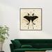 Rosalind Wheeler "Lucky Charm", Cosmic Lucky Moth Bohemian Black Canvas Wall Art Print For Bedroom Canvas in Black/Green | Wayfair