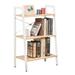 17 Stories Industrial 3-Tier Freestanding Bookshelf Display Rack Wood in White/Brown | Wayfair 2E00841311AF4080883B3FB7CD1B1111