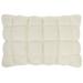 "Mina Victory Sofia Quilted Swarovski Ivory Throw Pillows 14""X20"" - Nourison 798019076764"