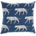 "Mina Victory Life Styles Cheetahs Navy Throw Pillows 18"" x 18"" - Nourison 798019004330"