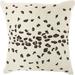 "Mina Victory Luminescence Beaded Leopard Ivory Throw Pillows 20"" x 20"" - Nourison 798019035471"