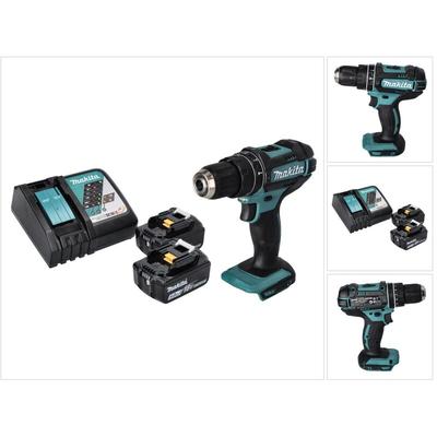 Makita DHP 482 RT Akku Schlagbohrschrauber 18 V 62 Nm + 2x Akku 5,0 Ah + Ladegerät Image